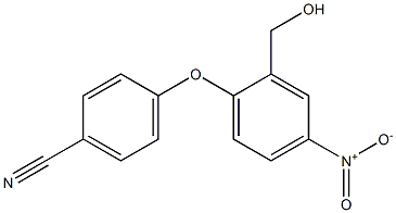 4-[2-(hydroxymethyl)-4-nitrophenoxy]benzonitrile Struktur