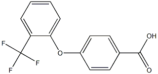 4-[2-(trifluoromethyl)phenoxy]benzoic acid Struktur