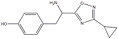 4-[2-amino-2-(3-cyclopropyl-1,2,4-oxadiazol-5-yl)ethyl]phenol Struktur