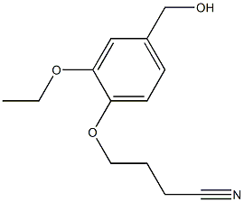 4-[2-ethoxy-4-(hydroxymethyl)phenoxy]butanenitrile Struktur