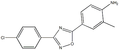 4-[3-(4-chlorophenyl)-1,2,4-oxadiazol-5-yl]-2-methylaniline Struktur