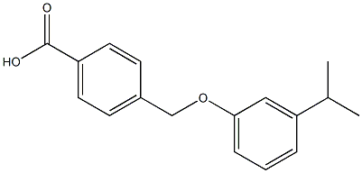 4-[3-(propan-2-yl)phenoxymethyl]benzoic acid Struktur