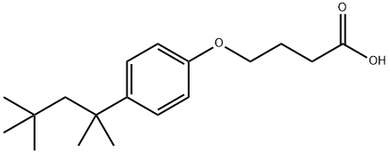 4-[4-(2,4,4-trimethylpentan-2-yl)phenoxy]butanoic acid Struktur