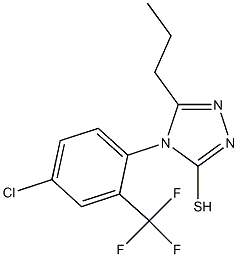 4-[4-chloro-2-(trifluoromethyl)phenyl]-5-propyl-4H-1,2,4-triazole-3-thiol Struktur