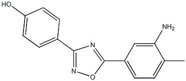 4-[5-(3-amino-4-methylphenyl)-1,2,4-oxadiazol-3-yl]phenol Struktur