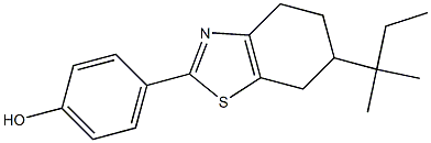 4-[6-(2-methylbutan-2-yl)-4,5,6,7-tetrahydro-1,3-benzothiazol-2-yl]phenol Struktur