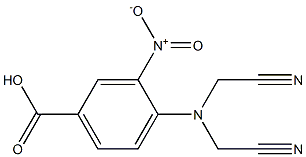 4-[bis(cyanomethyl)amino]-3-nitrobenzoic acid Struktur