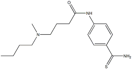 4-[butyl(methyl)amino]-N-(4-carbamothioylphenyl)butanamide Struktur