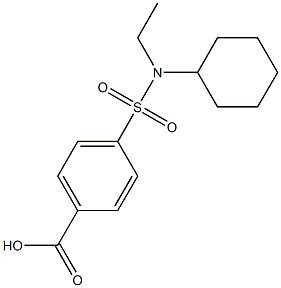 4-[cyclohexyl(ethyl)sulfamoyl]benzoic acid Struktur