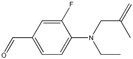 4-[ethyl(2-methylprop-2-en-1-yl)amino]-3-fluorobenzaldehyde Struktur