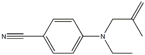 4-[ethyl(2-methylprop-2-en-1-yl)amino]benzonitrile Struktur