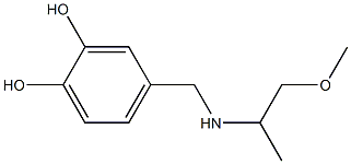 4-{[(1-methoxypropan-2-yl)amino]methyl}benzene-1,2-diol Struktur