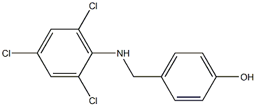 4-{[(2,4,6-trichlorophenyl)amino]methyl}phenol Struktur