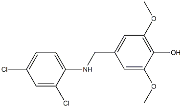 4-{[(2,4-dichlorophenyl)amino]methyl}-2,6-dimethoxyphenol Struktur