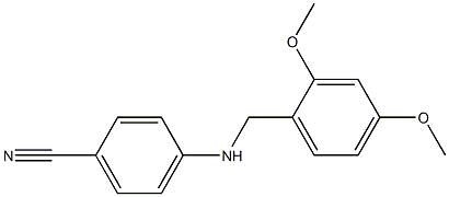 4-{[(2,4-dimethoxyphenyl)methyl]amino}benzonitrile Struktur