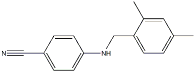 4-{[(2,4-dimethylphenyl)methyl]amino}benzonitrile Struktur