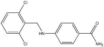 4-{[(2,6-dichlorophenyl)methyl]amino}benzamide Struktur