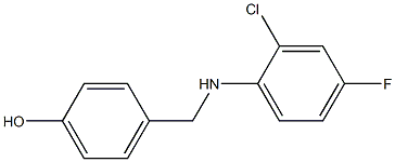 4-{[(2-chloro-4-fluorophenyl)amino]methyl}phenol Struktur