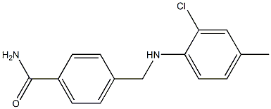 4-{[(2-chloro-4-methylphenyl)amino]methyl}benzamide Struktur