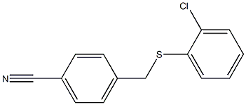 4-{[(2-chlorophenyl)sulfanyl]methyl}benzonitrile Struktur