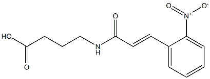 4-{[(2E)-3-(2-nitrophenyl)prop-2-enoyl]amino}butanoic acid Struktur