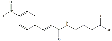 4-{[(2E)-3-(4-nitrophenyl)prop-2-enoyl]amino}butanoic acid Struktur