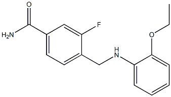 4-{[(2-ethoxyphenyl)amino]methyl}-3-fluorobenzamide Struktur