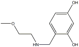 4-{[(2-methoxyethyl)amino]methyl}benzene-1,3-diol Struktur