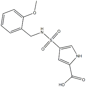 4-{[(2-methoxyphenyl)methyl]sulfamoyl}-1H-pyrrole-2-carboxylic acid Struktur