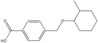 4-{[(2-methylcyclohexyl)oxy]methyl}benzoic acid Struktur