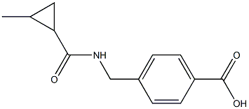 4-{[(2-methylcyclopropyl)formamido]methyl}benzoic acid Struktur