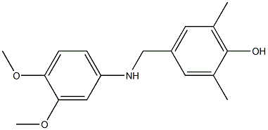 4-{[(3,4-dimethoxyphenyl)amino]methyl}-2,6-dimethylphenol Struktur