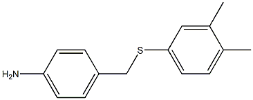 4-{[(3,4-dimethylphenyl)sulfanyl]methyl}aniline Struktur