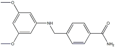 4-{[(3,5-dimethoxyphenyl)amino]methyl}benzamide Struktur