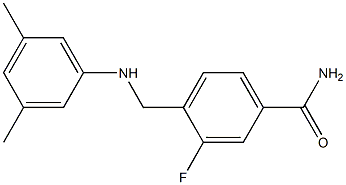 4-{[(3,5-dimethylphenyl)amino]methyl}-3-fluorobenzamide Struktur