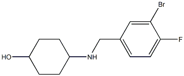 4-{[(3-bromo-4-fluorophenyl)methyl]amino}cyclohexan-1-ol Struktur