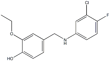 4-{[(3-chloro-4-fluorophenyl)amino]methyl}-2-ethoxyphenol Struktur