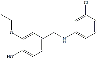 4-{[(3-chlorophenyl)amino]methyl}-2-ethoxyphenol Struktur