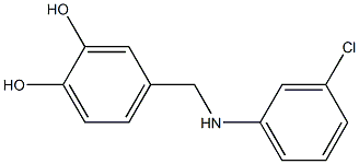 4-{[(3-chlorophenyl)amino]methyl}benzene-1,2-diol Struktur