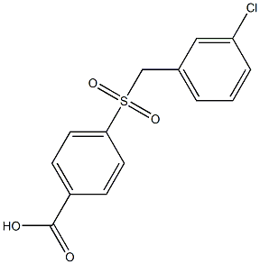 4-{[(3-chlorophenyl)methane]sulfonyl}benzoic acid Struktur