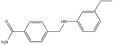 4-{[(3-ethylphenyl)amino]methyl}benzamide Struktur