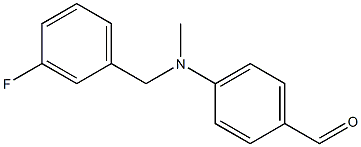 4-{[(3-fluorophenyl)methyl](methyl)amino}benzaldehyde Struktur