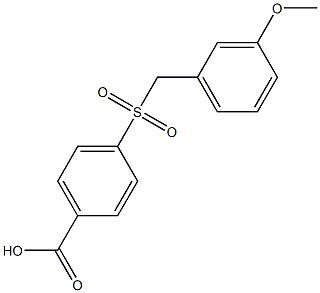 4-{[(3-methoxyphenyl)methane]sulfonyl}benzoic acid Struktur