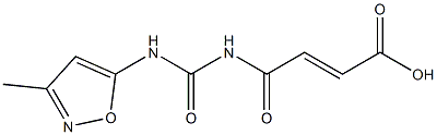 4-{[(3-methyl-1,2-oxazol-5-yl)carbamoyl]amino}-4-oxobut-2-enoic acid Struktur