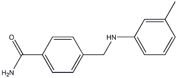 4-{[(3-methylphenyl)amino]methyl}benzamide Struktur