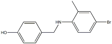 4-{[(4-bromo-2-methylphenyl)amino]methyl}phenol Struktur