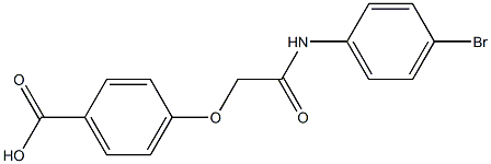 4-{[(4-bromophenyl)carbamoyl]methoxy}benzoic acid Struktur