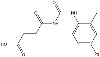 4-{[(4-chloro-2-methylphenyl)carbamoyl]amino}-4-oxobutanoic acid Struktur