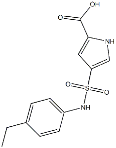 4-{[(4-ethylphenyl)amino]sulfonyl}-1H-pyrrole-2-carboxylic acid Struktur