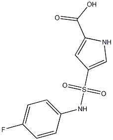 4-{[(4-fluorophenyl)amino]sulfonyl}-1H-pyrrole-2-carboxylic acid Struktur